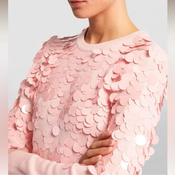 Alice + Olivia Delfina Wool Cropped Size XS Women's Crop Knit Sweater NWT - Picture 3 of 15